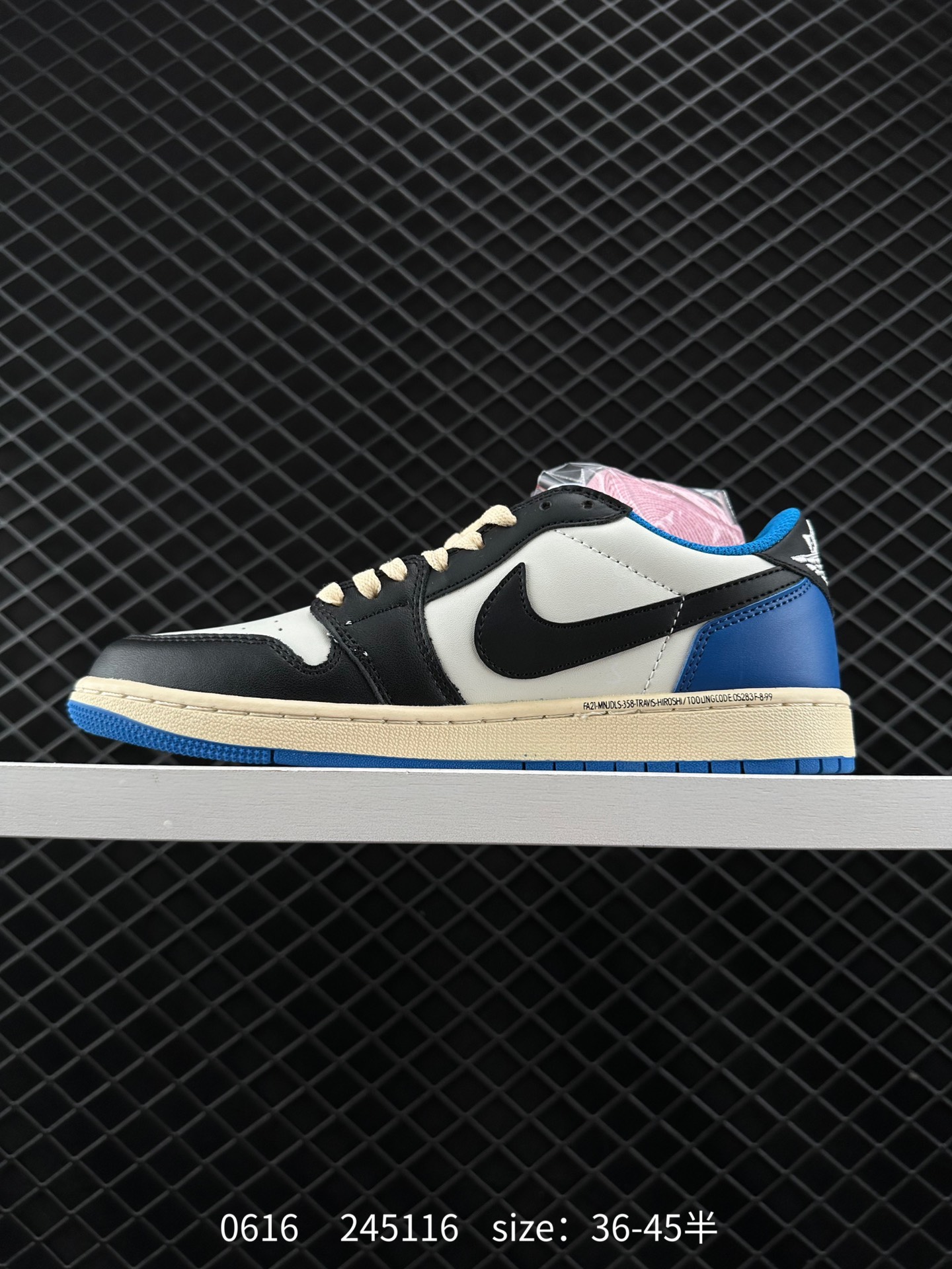 Fragment Design x Travis Scott x Nike Air Jordan 1 Low OG SP”Military Blue”